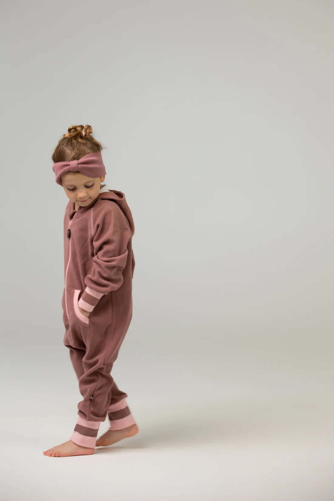 fleece onesie pink
