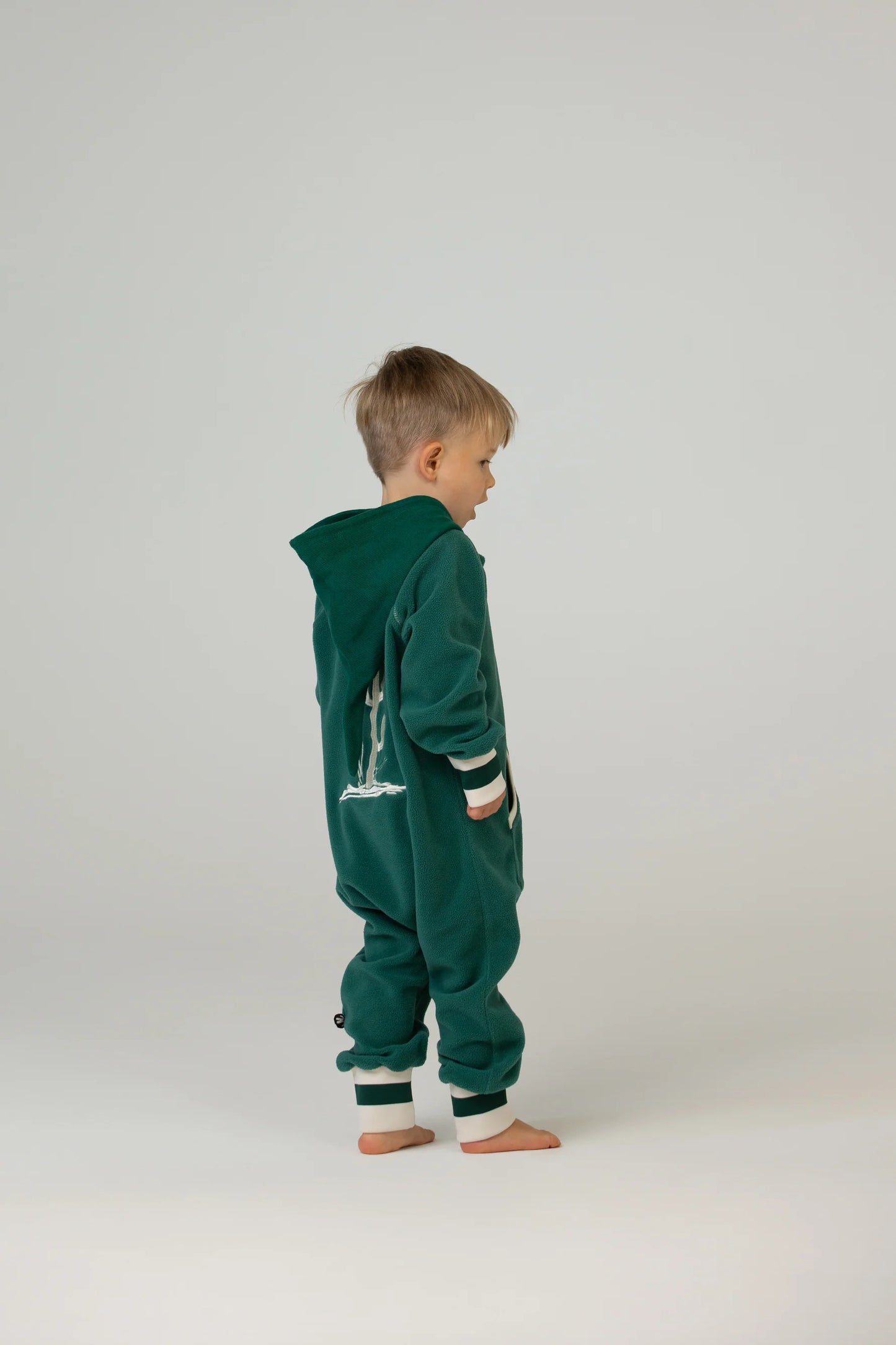 fleece onesie pine green