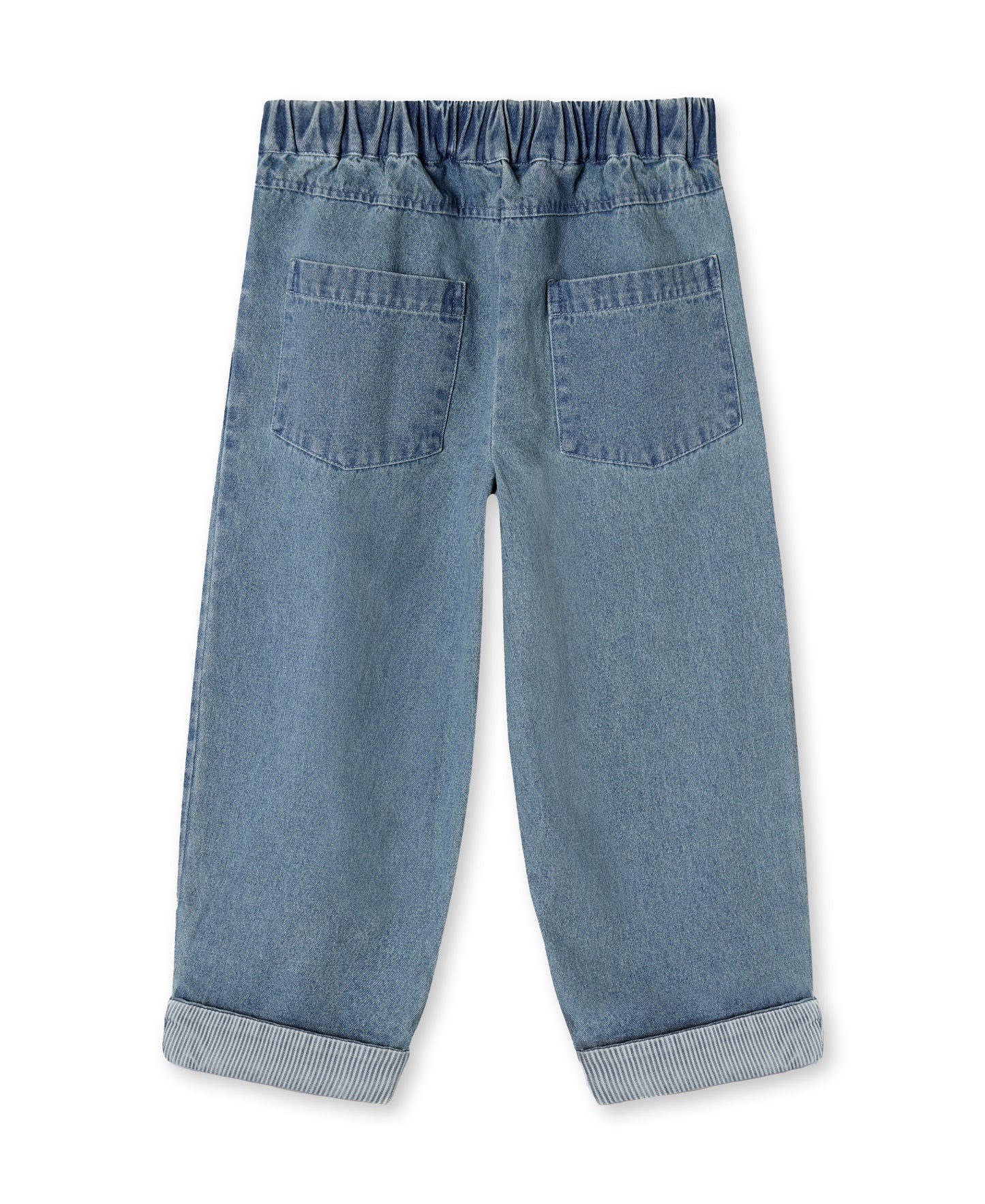 Don contrast denim pants