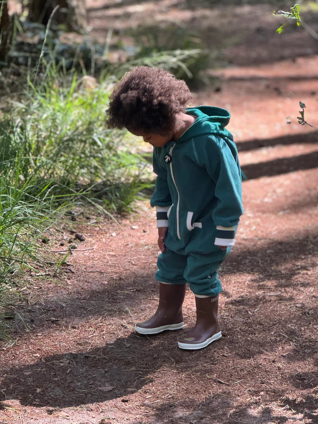 fleece onesie pine green