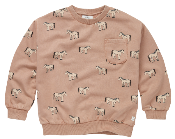Sweater praline Pocket horses