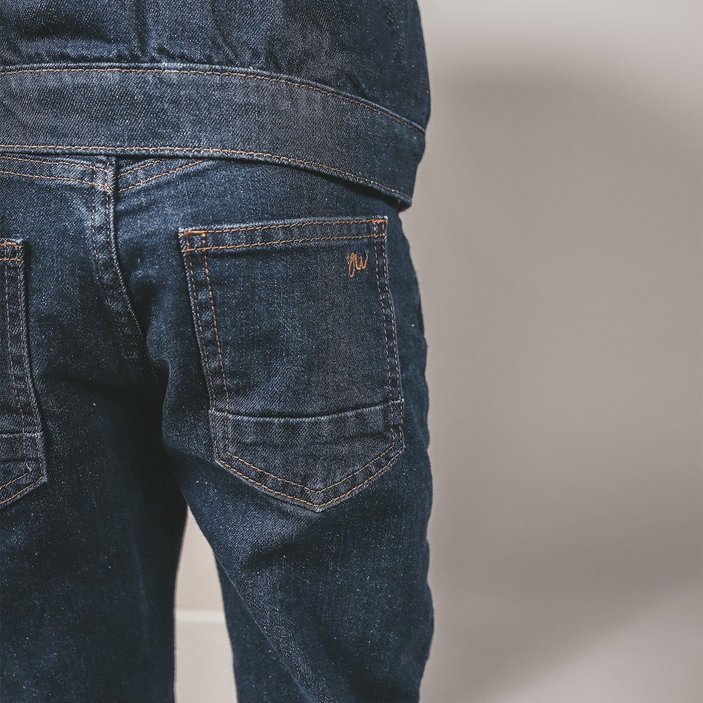 Broek dark blue denim