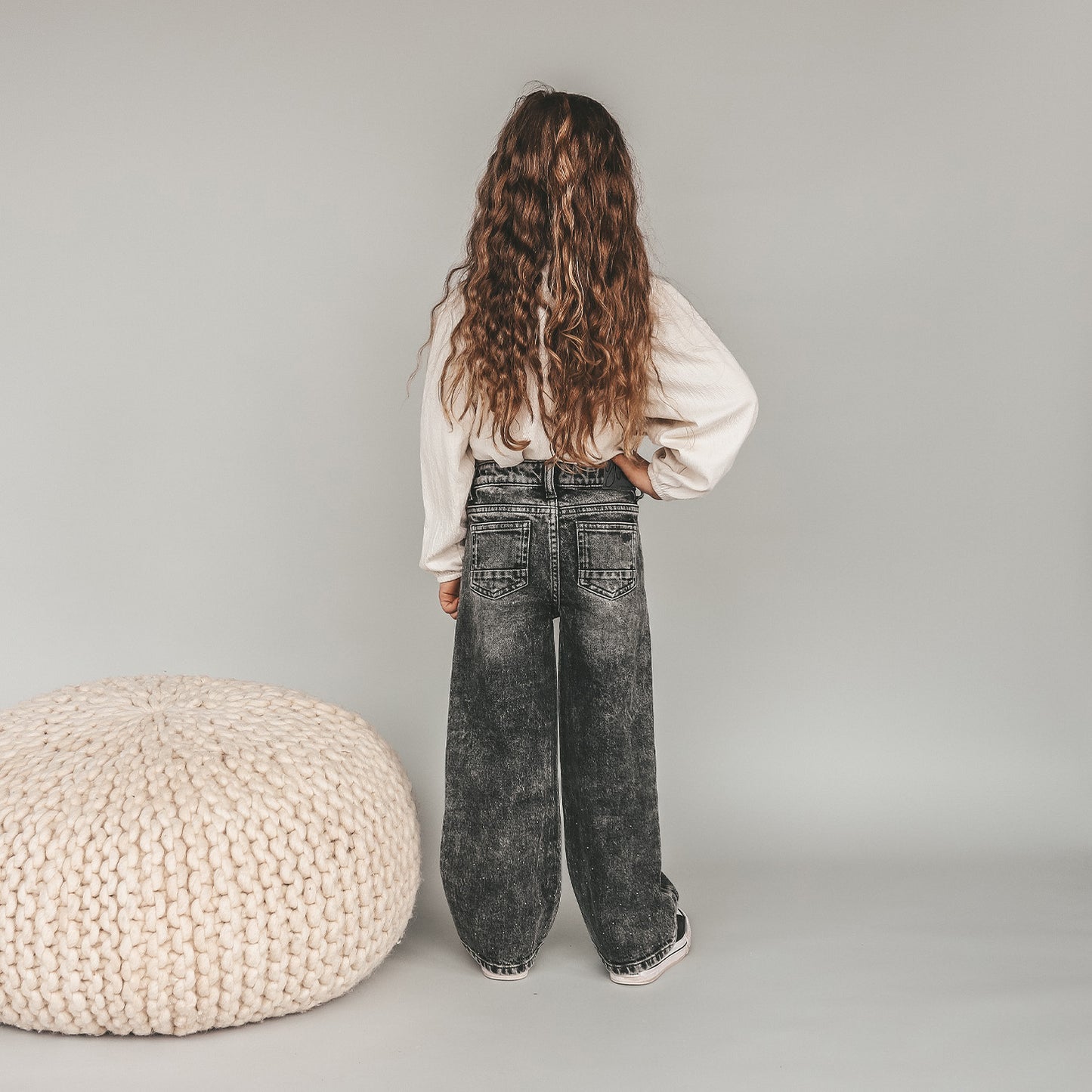Wide leg glitter Jeans