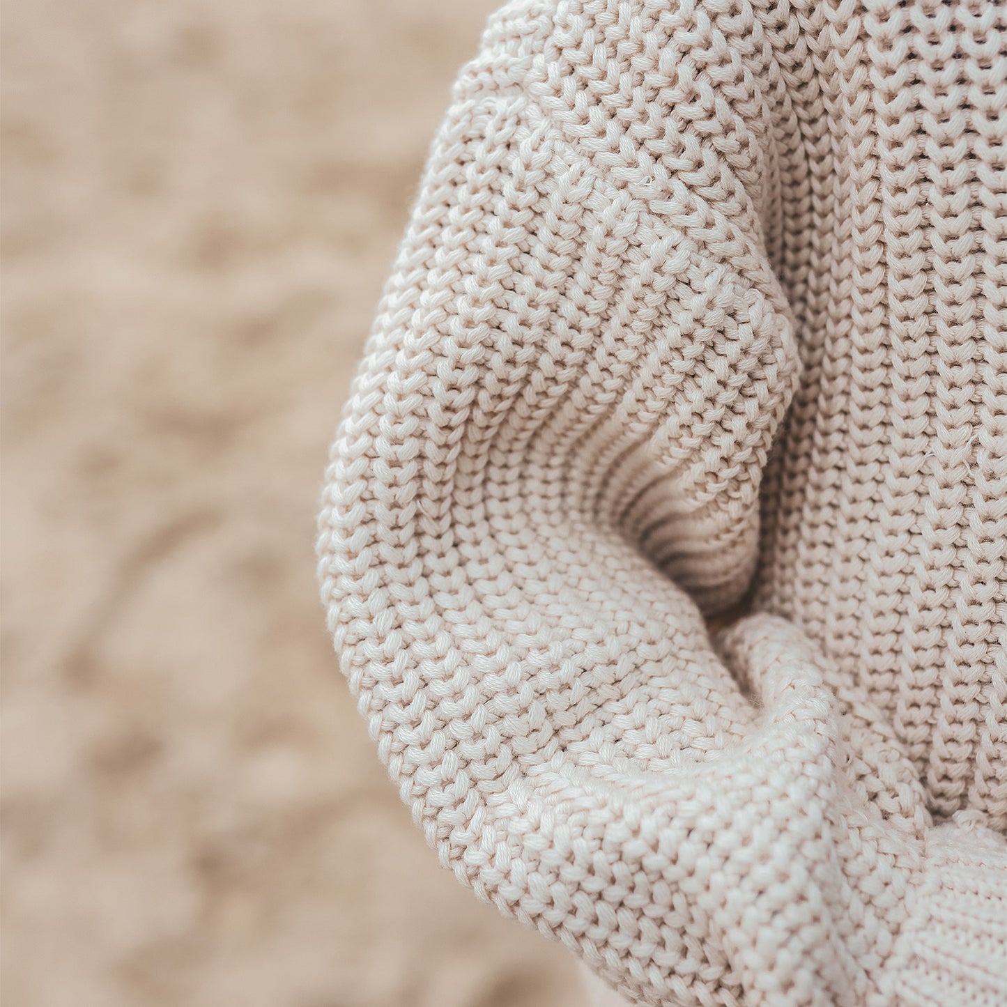 Chunky knit sweater sand
