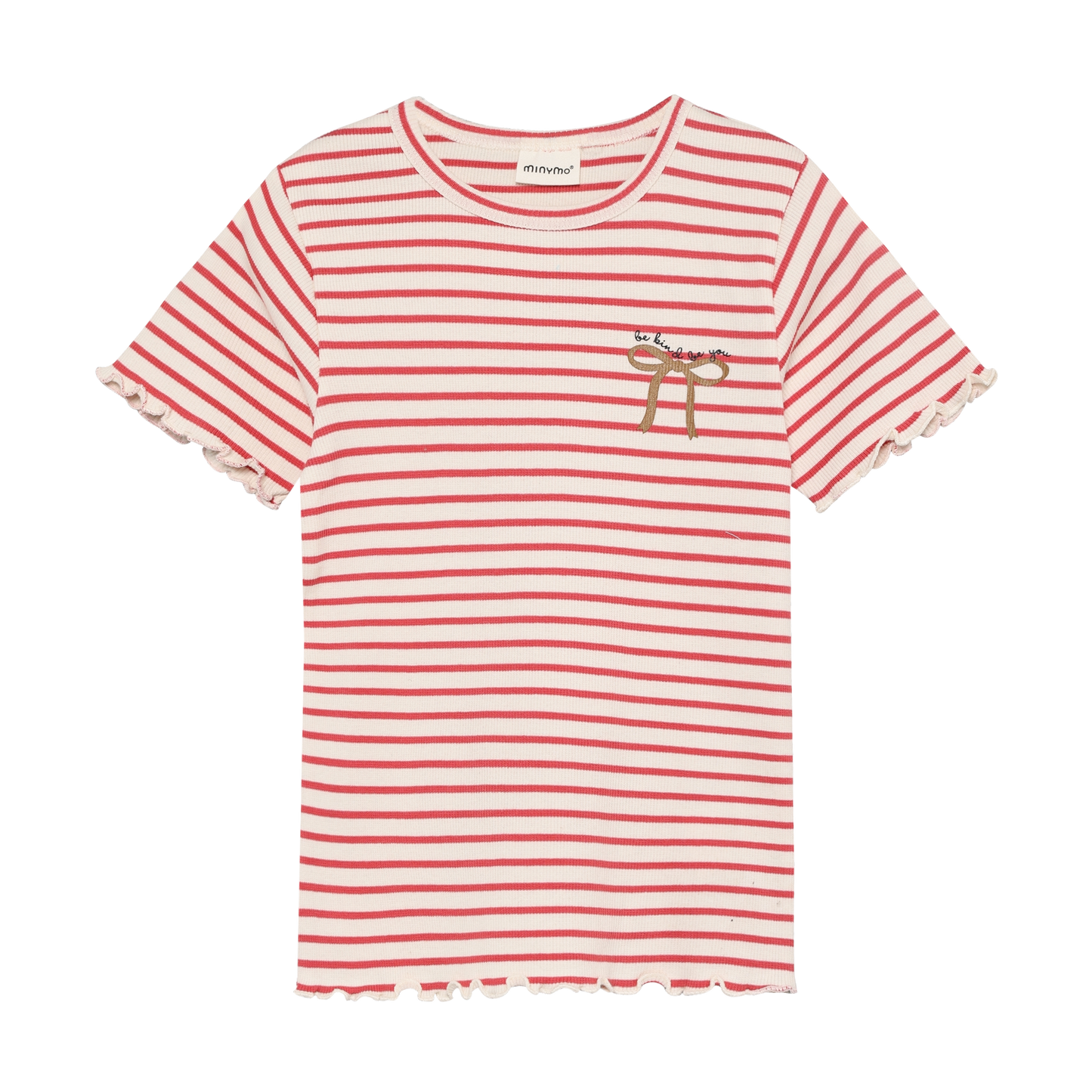 T-shirt korte mouw streepjes red