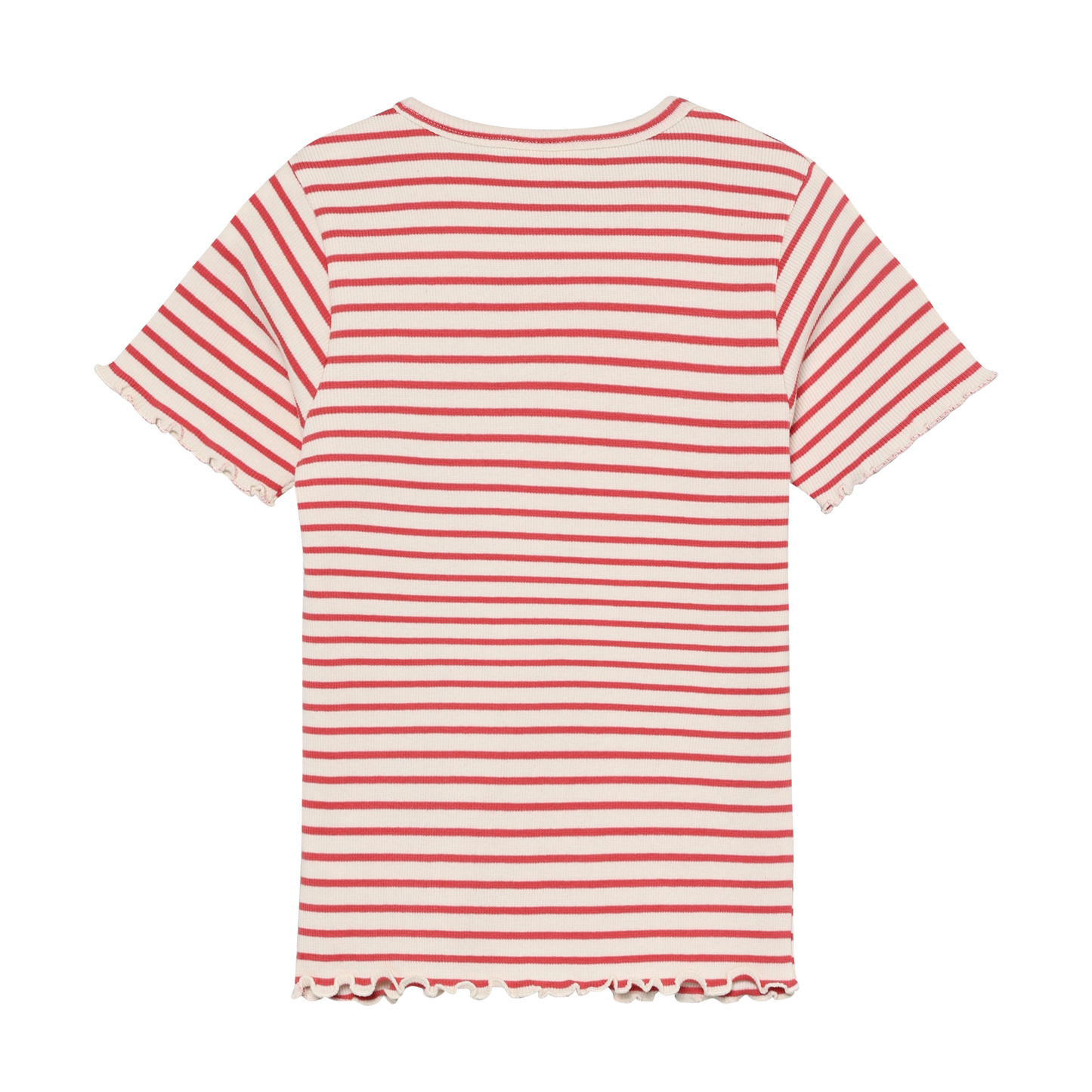 T-shirt korte mouw streepjes red