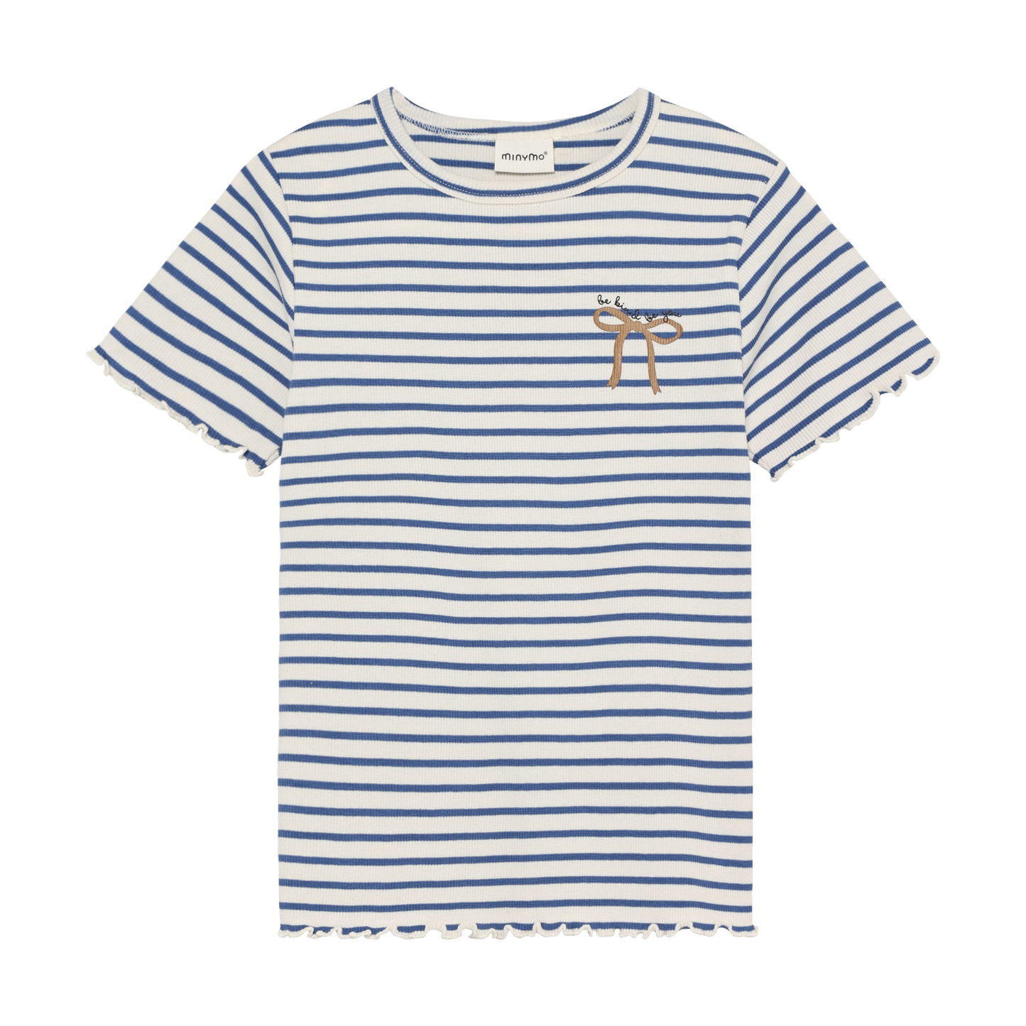T-shirt korte mouw streepjes blue