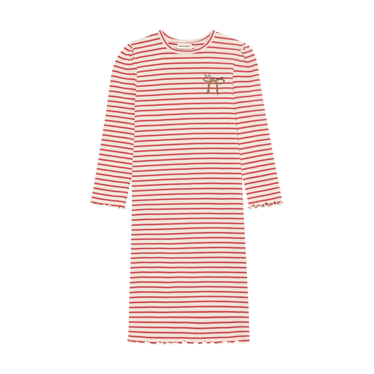 Kleedje stripes rood