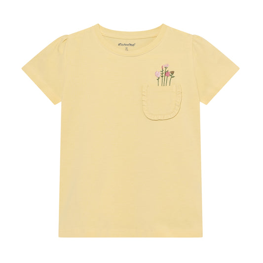 T-shirt korte mouw flowers italian straw