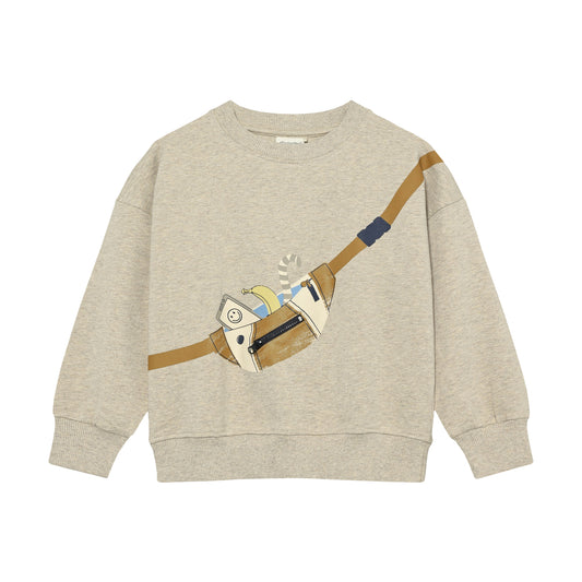 Sweater fanny pack beige