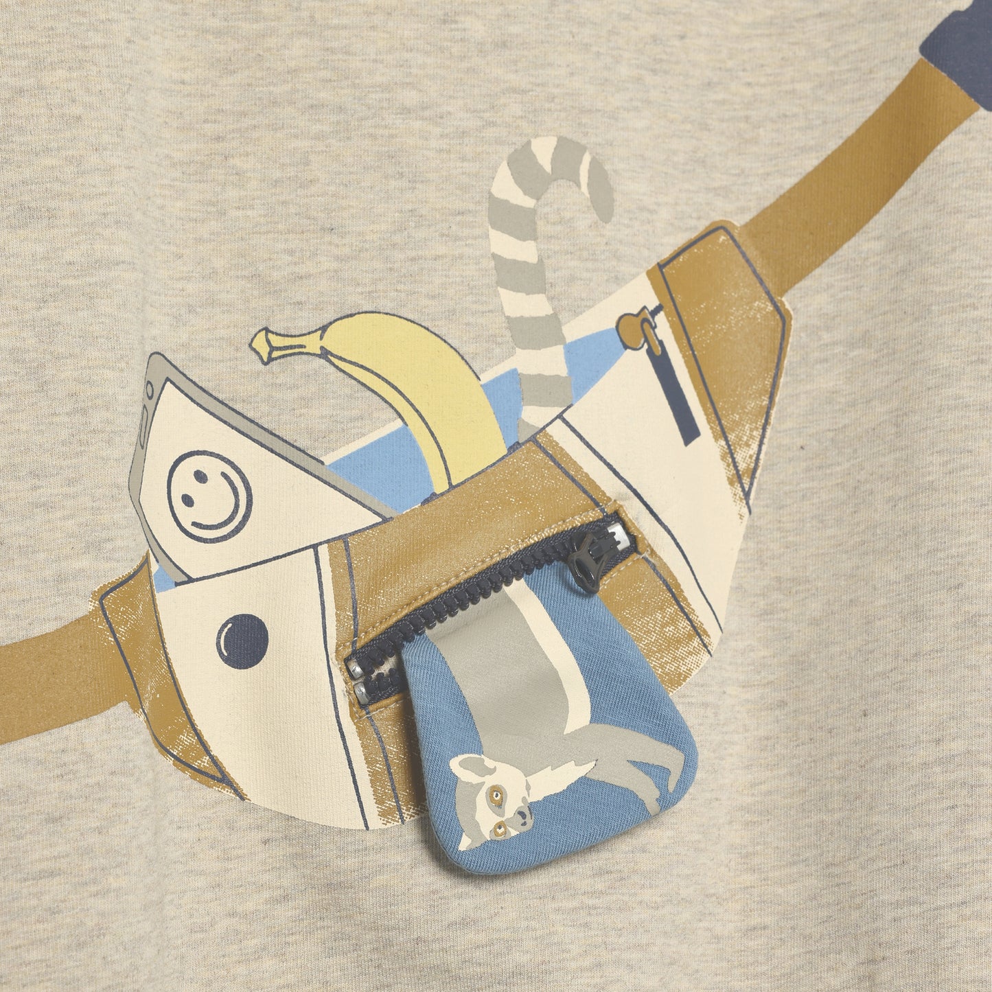 Sweater fanny pack beige