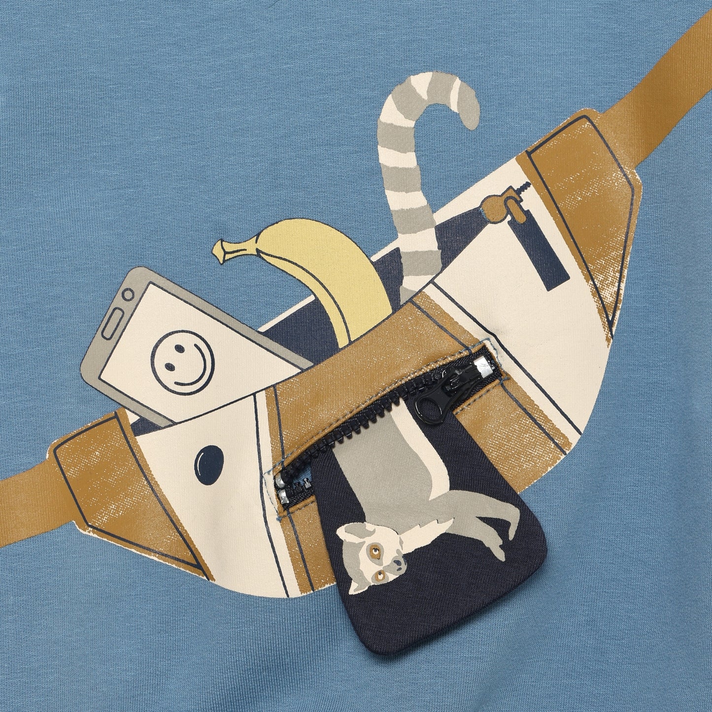 Sweater fanny pack blue