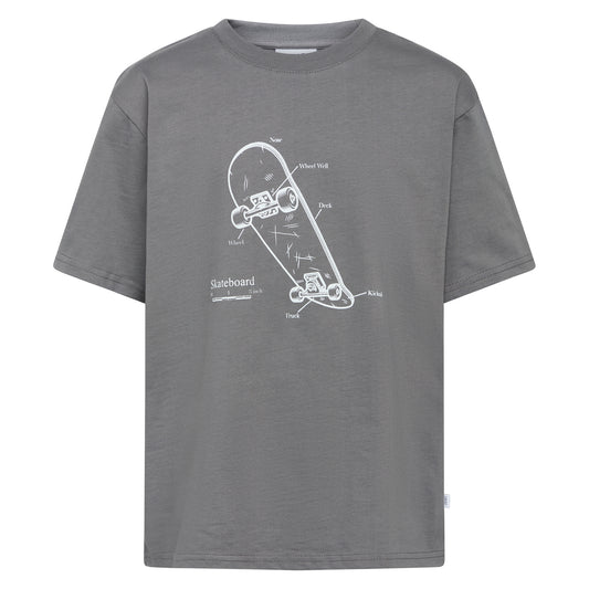 T-shirt korte mouw Skate grey