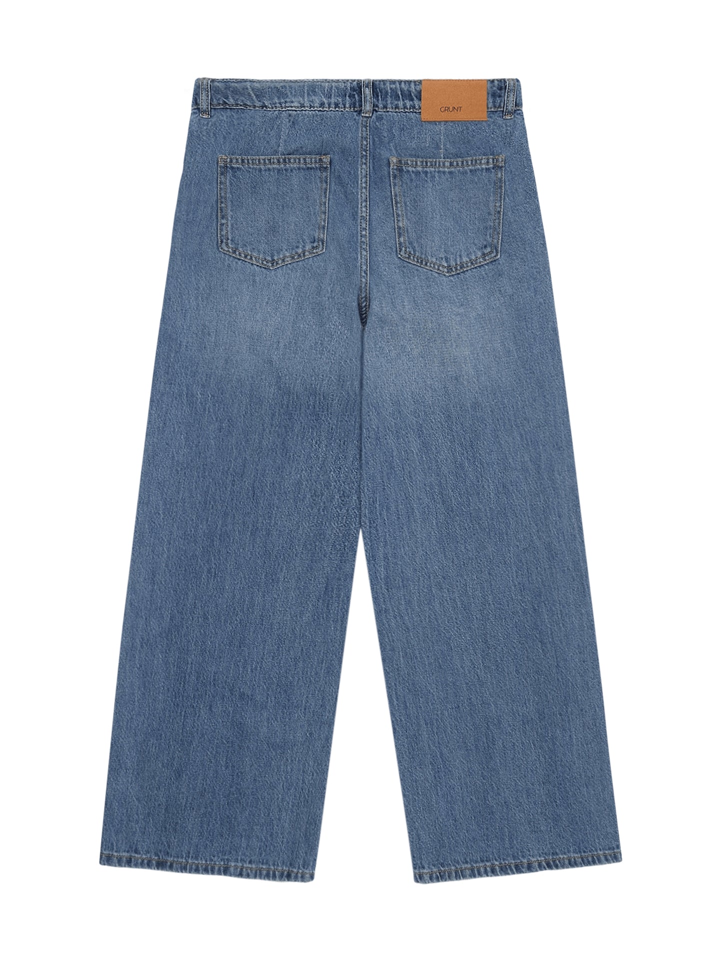 Pleat blue denim