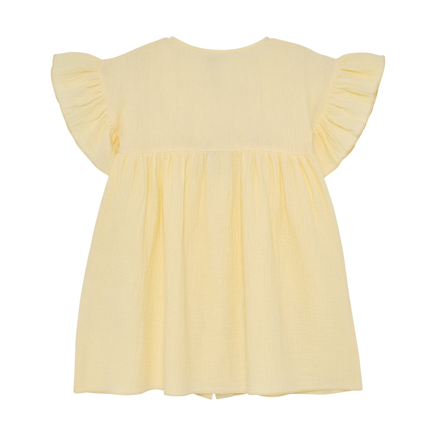 Mousseline jurk butter yellow