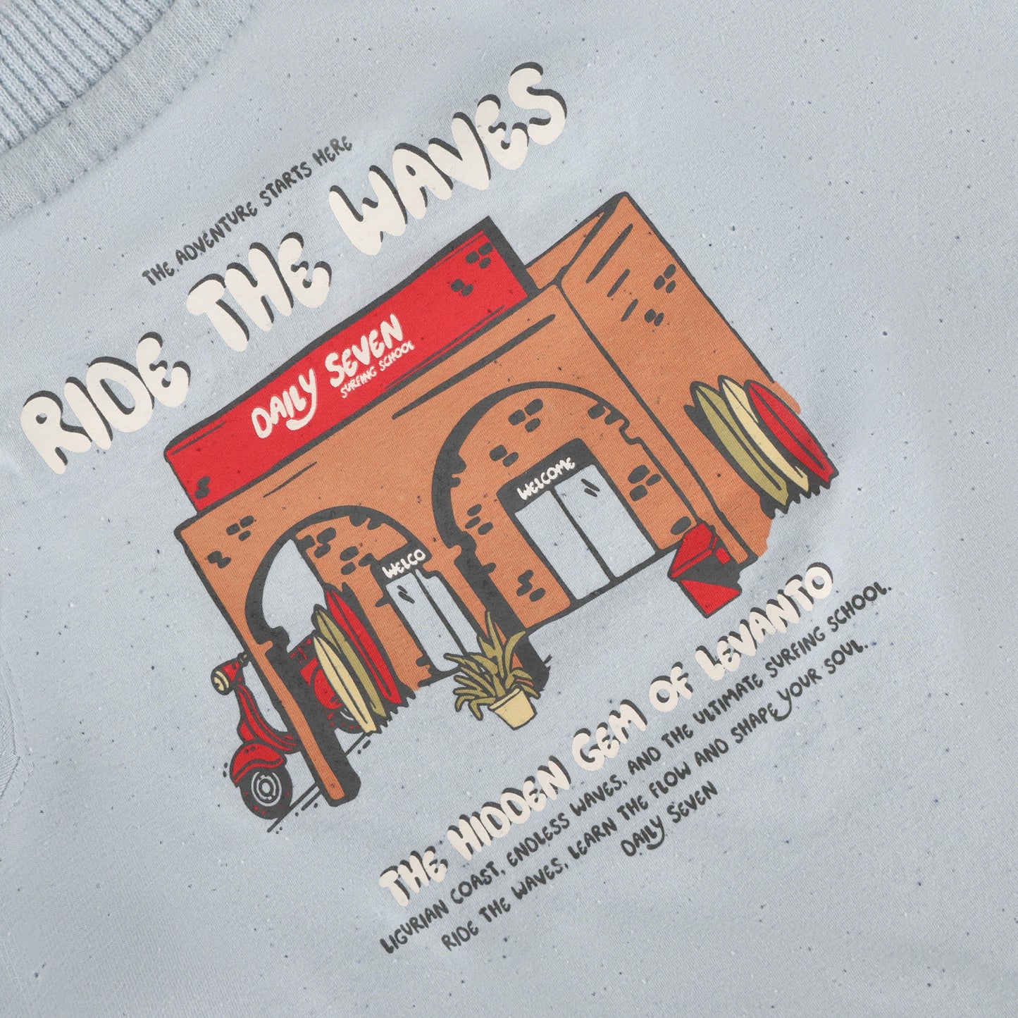 T-shirt korte mouw Ride the waves