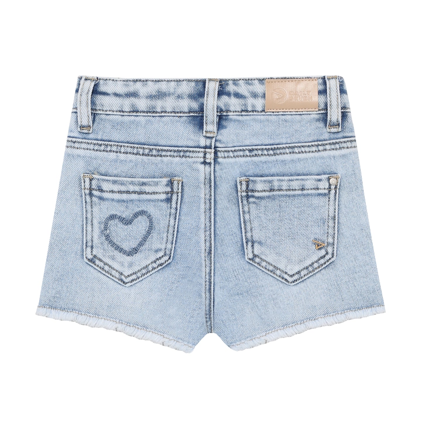 denim shorts heart