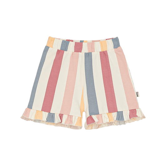 Ruffled shorts Rainbow stripes