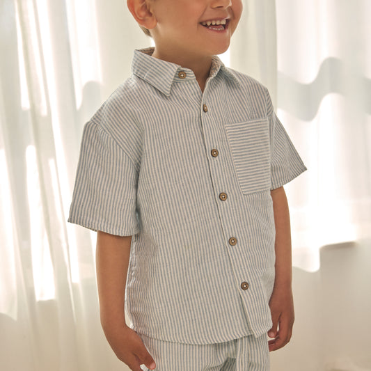 Muslin shirt stripe