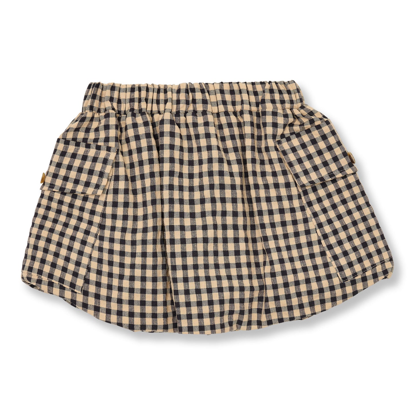 Cargo Ballon Skirt - check beige/blue