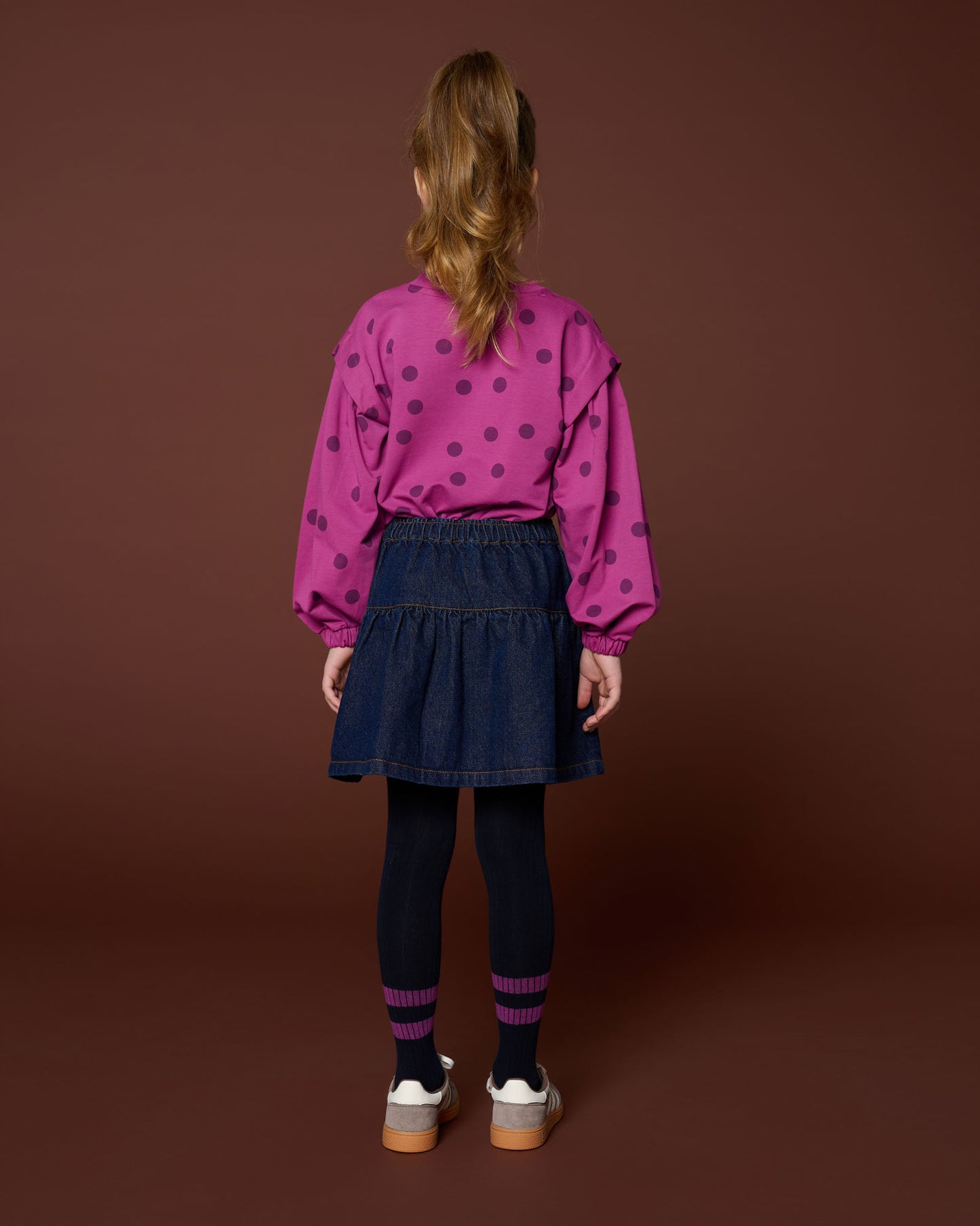 Carly Sweater dots - deep orchid