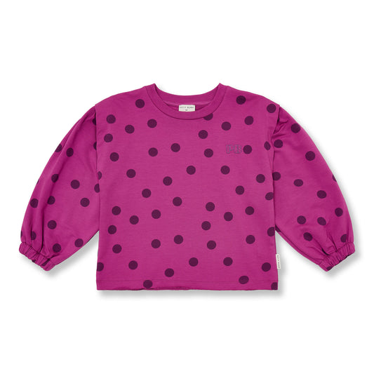 Carly Sweater dots - deep orchid