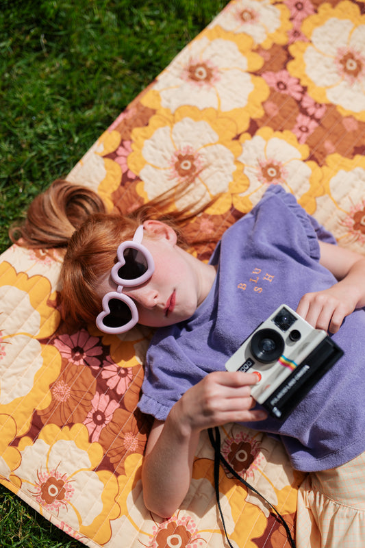 Towel ruffle top violet