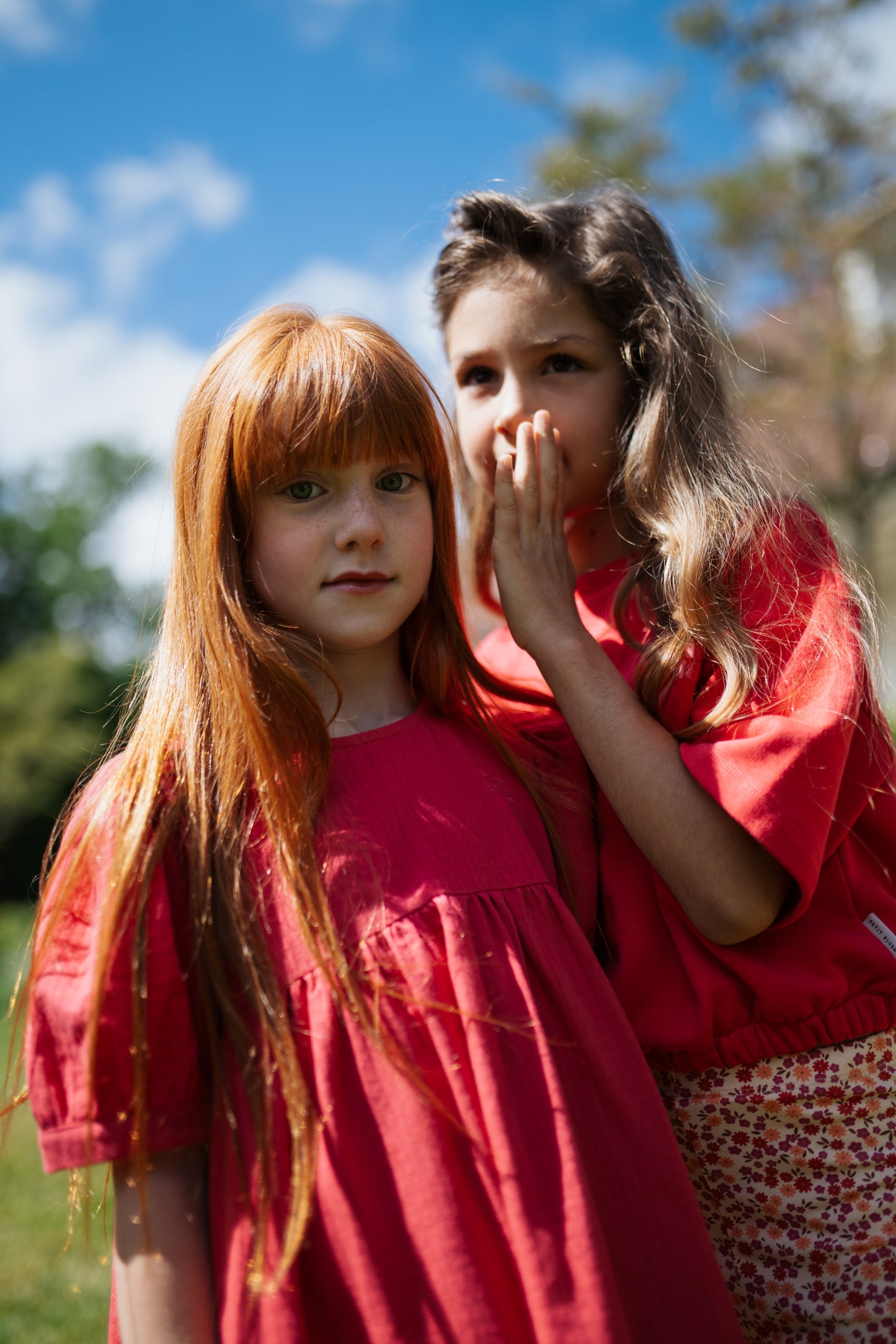 Puff sleeve dress raspberry