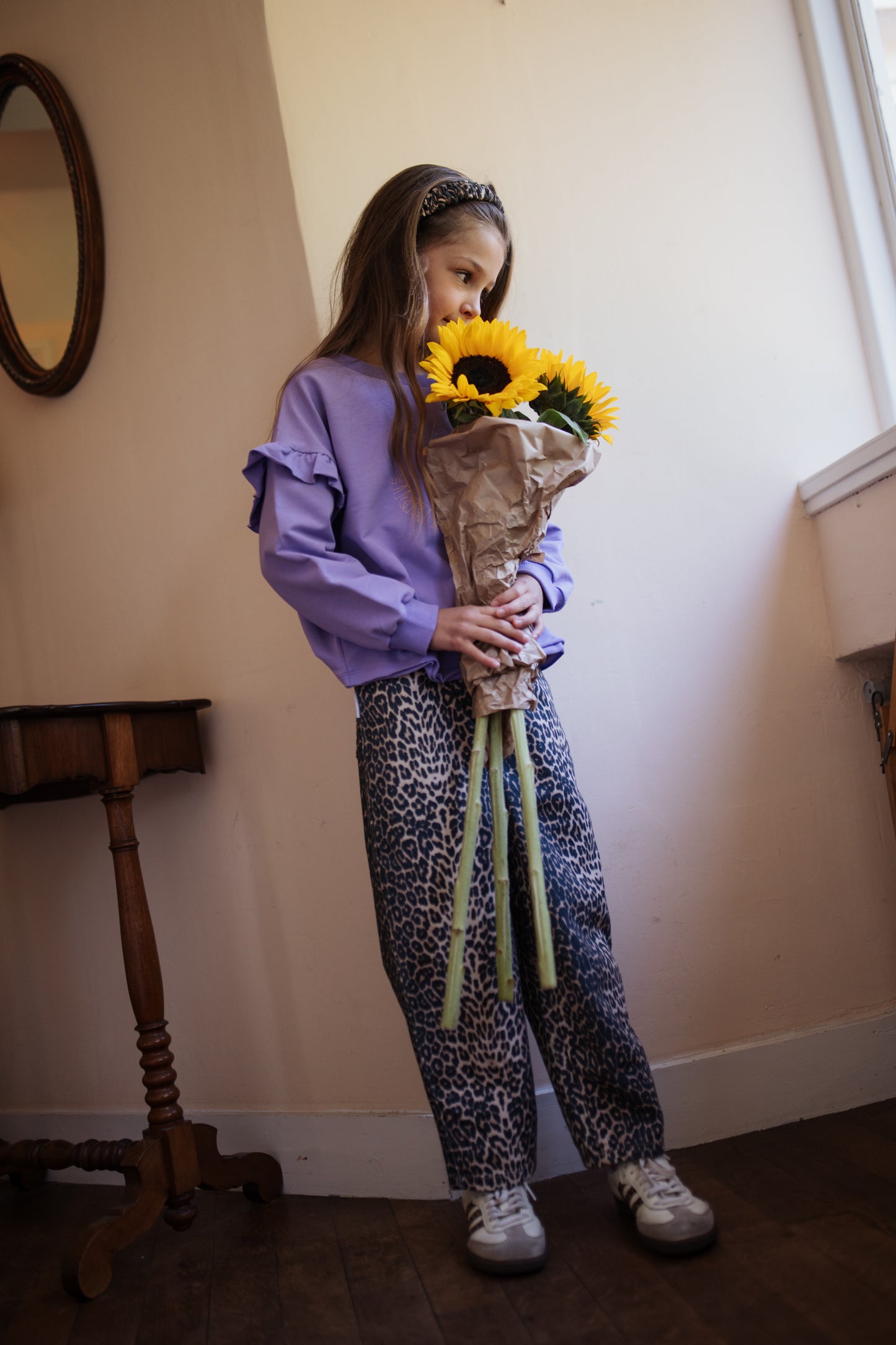 Balloon fit jeans leopard