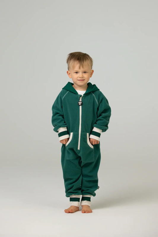 fleece onesie pine green