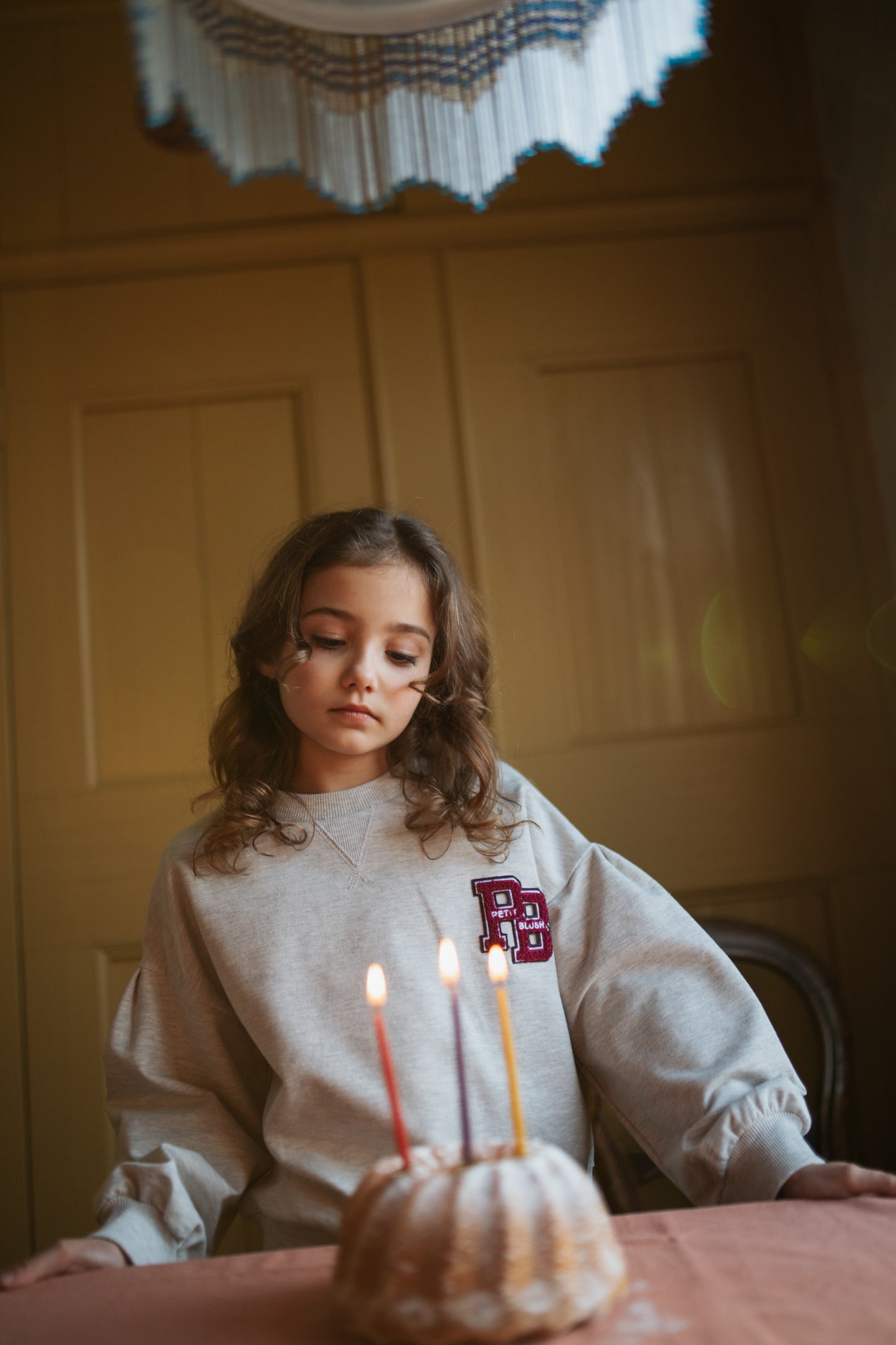 Easy sweater PB logo - grey melange