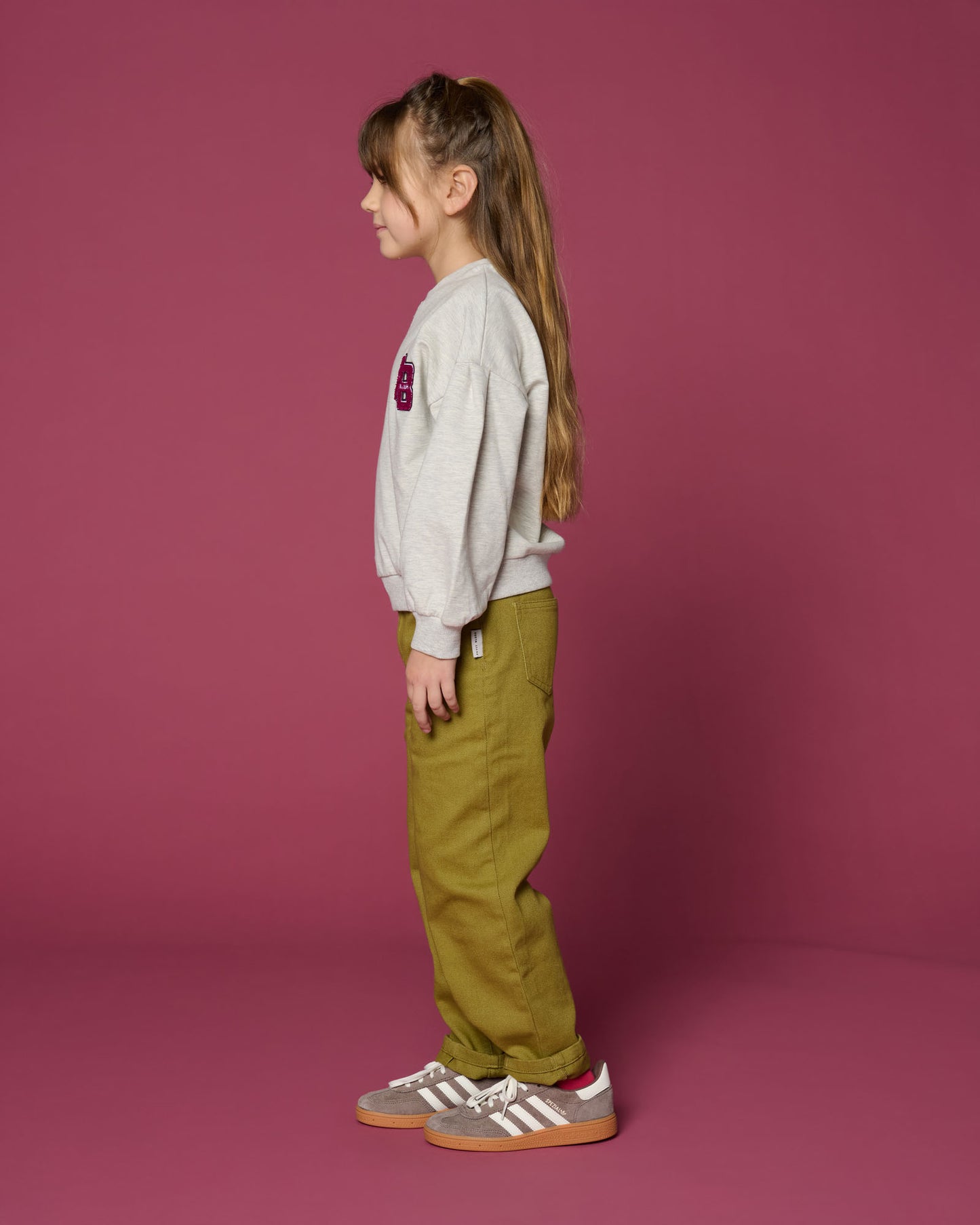 Easy sweater PB logo - grey melange
