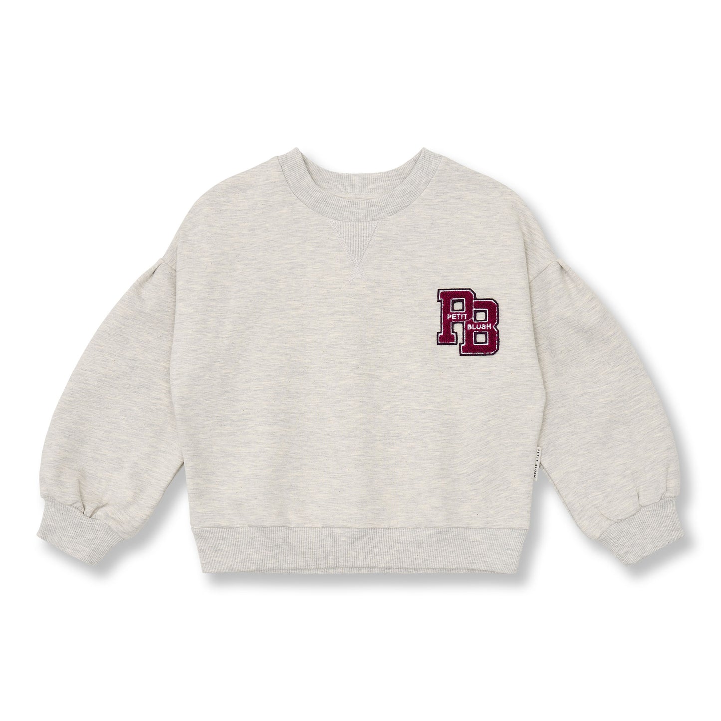 Easy sweater PB logo - grey melange