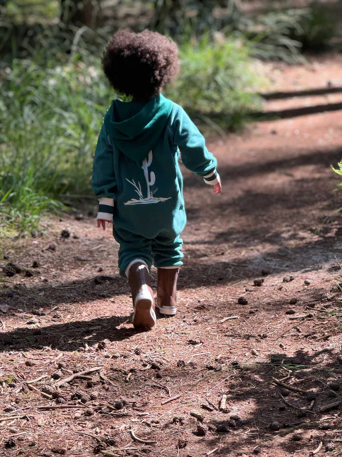 fleece onesie pine green