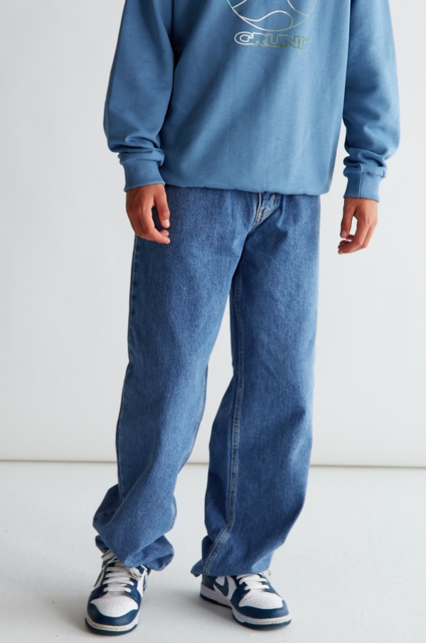 Jeans mid blue wide fit