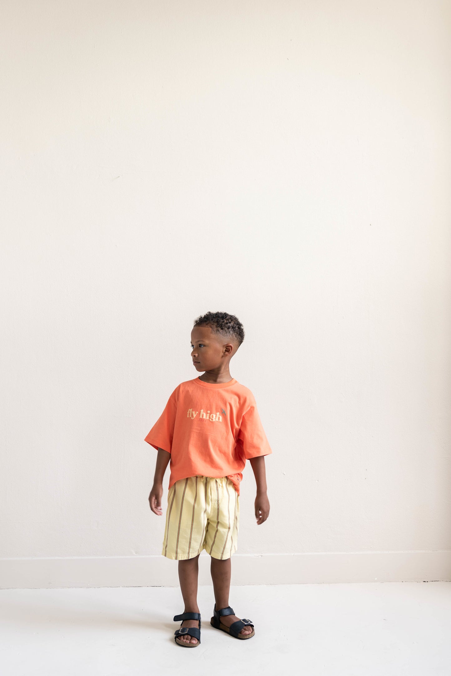 Knox shorts soft yellow stripe