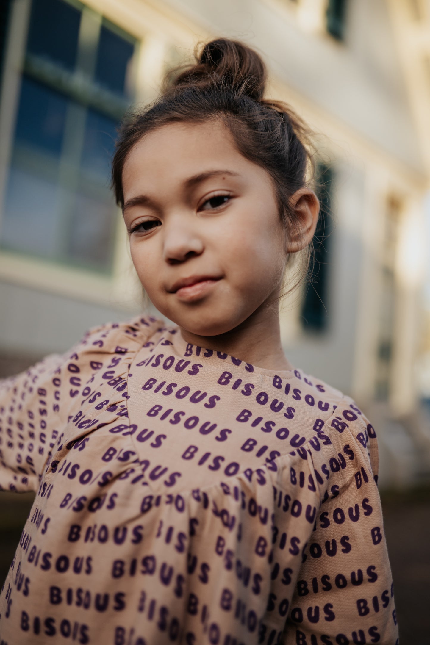 Kate blouse Bisous - cork/purple