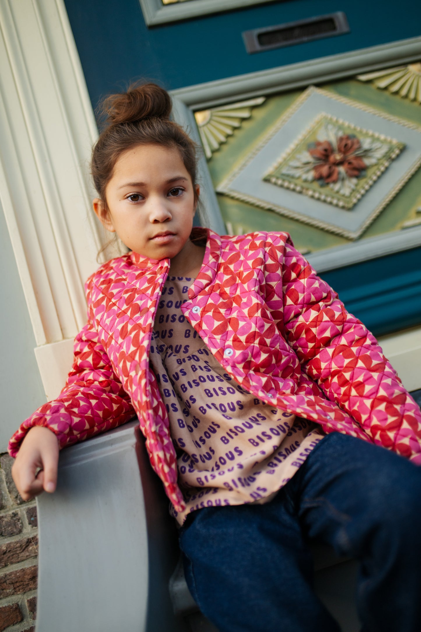 Kate blouse Bisous - cork/purple