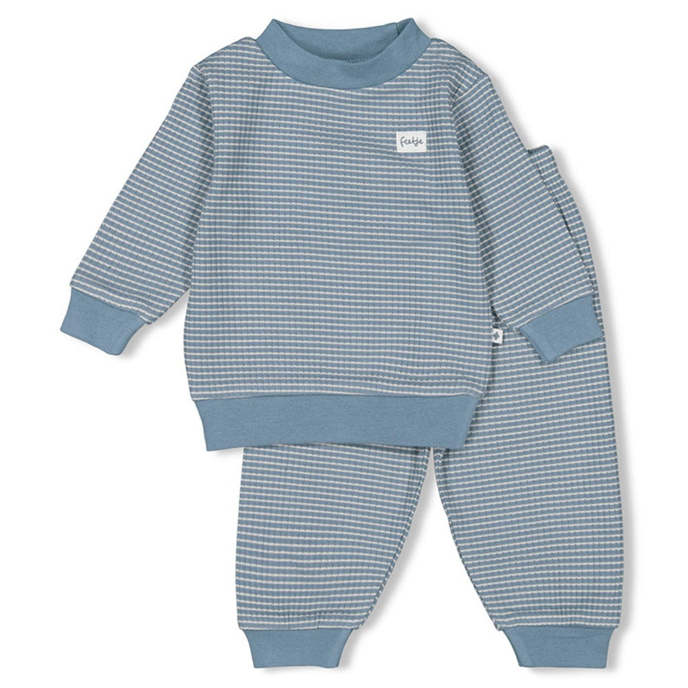 Feetje wafel-pyjama ice blue