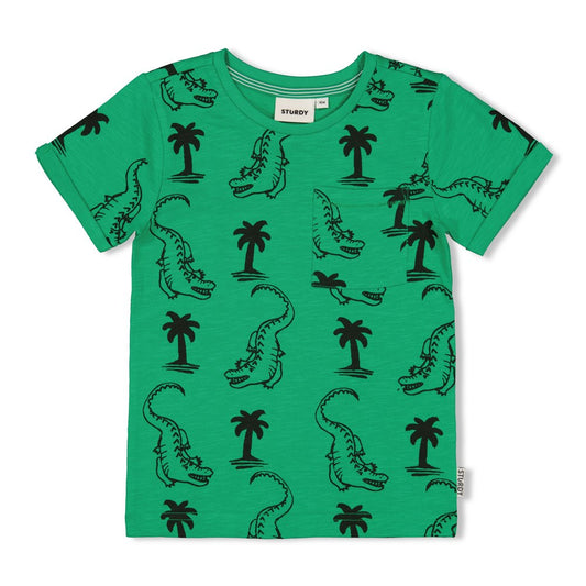 T-shirt korte mouw Green Palm tree