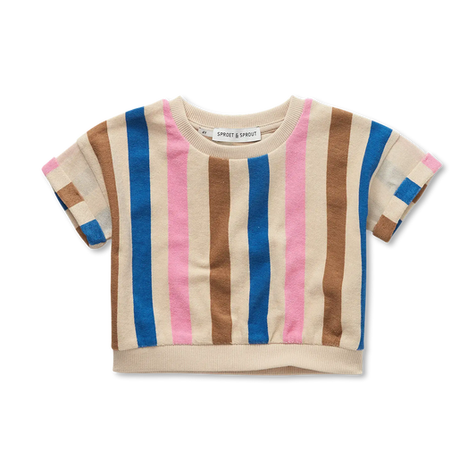 Cropped sweatshirt stripes