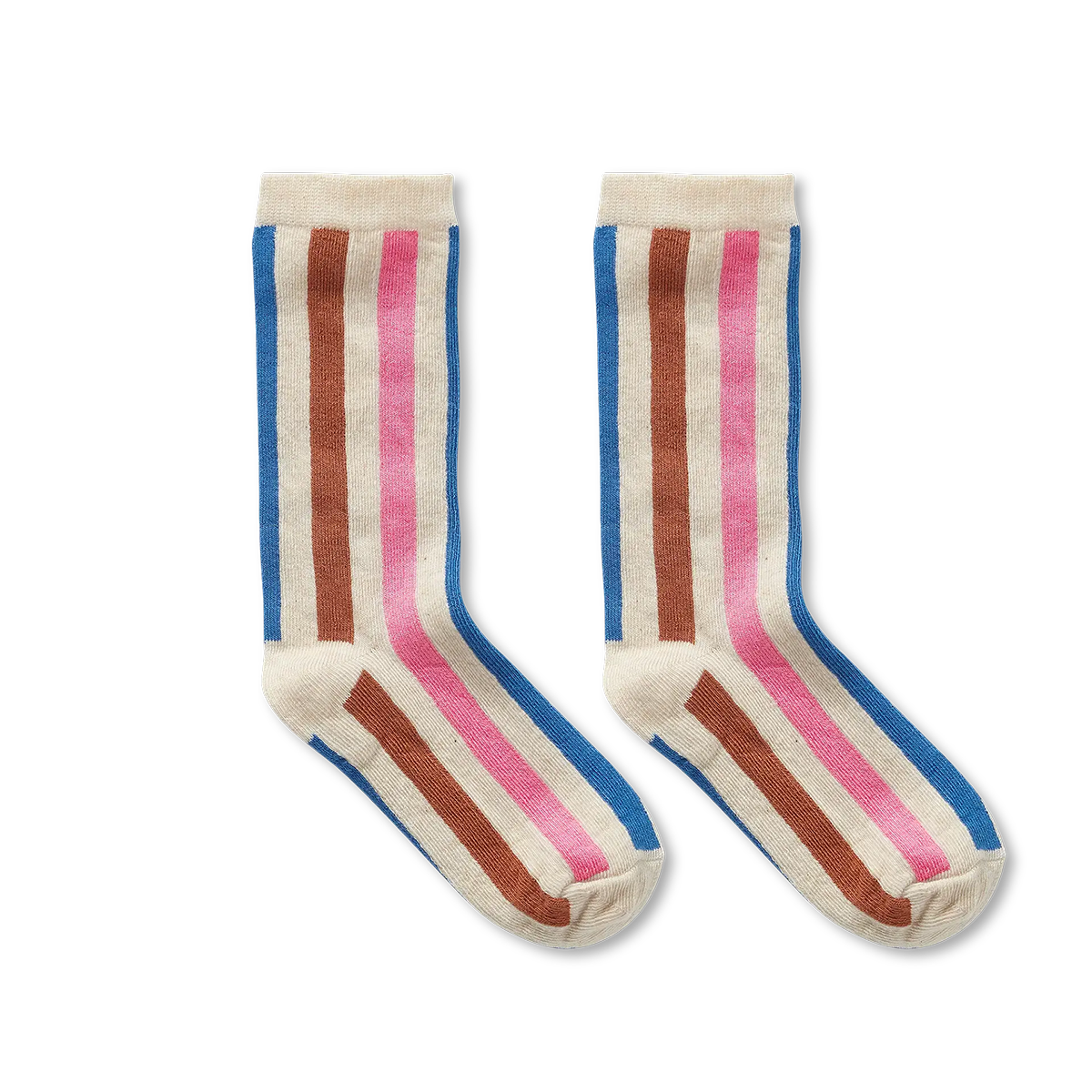 socks multi stripe pink