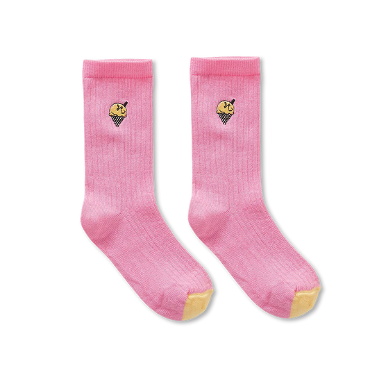 socks ice cream pink