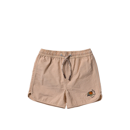 Seersucker Swim Shorts bombay brown