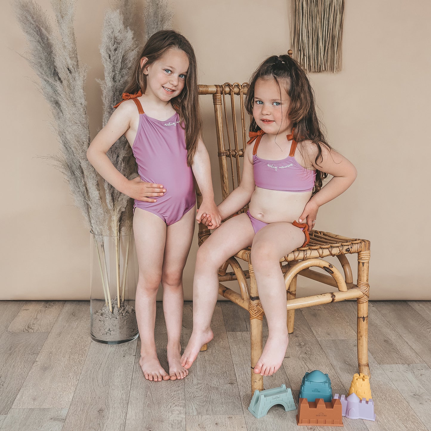 Colorblock bikini Dusky Orchid
