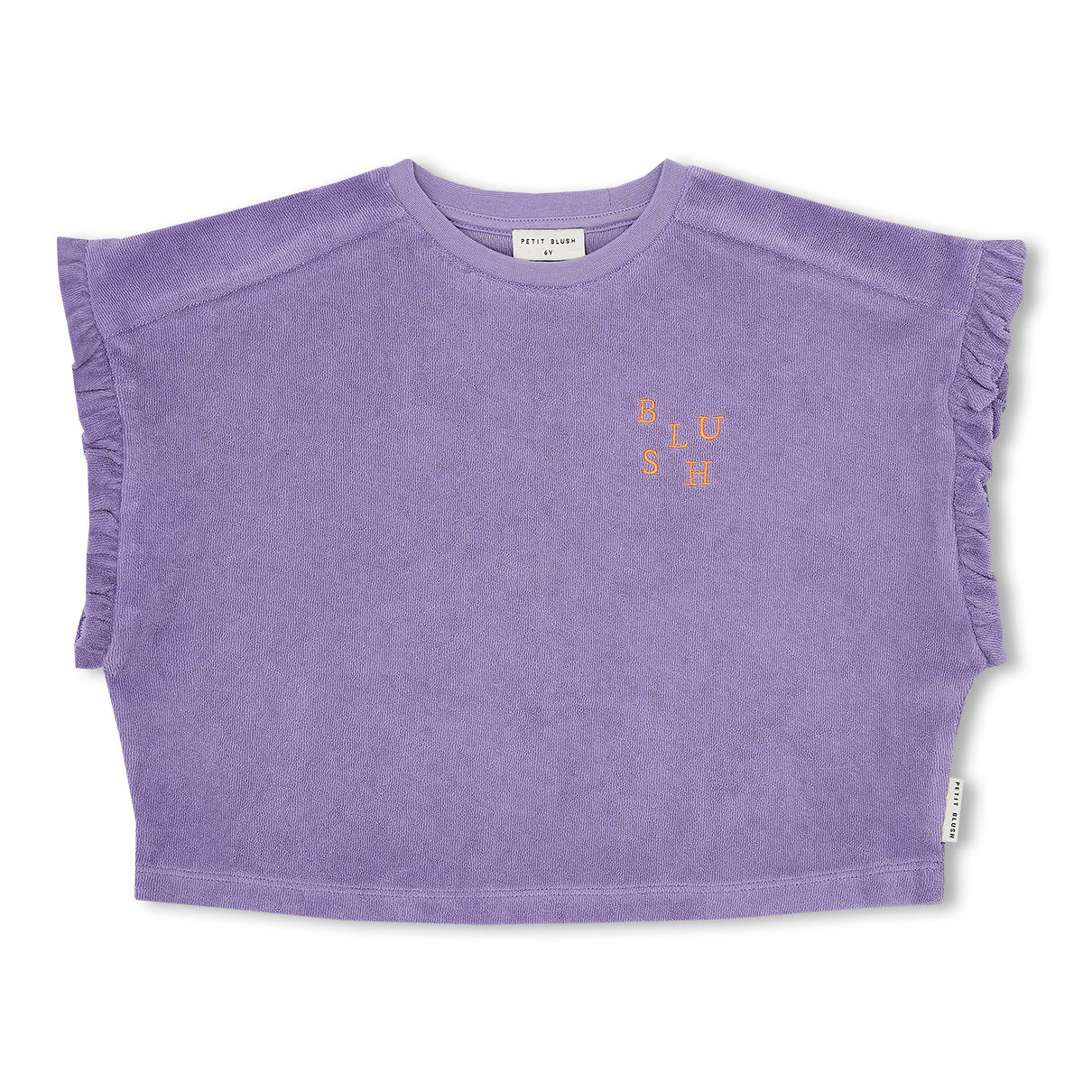 Towel ruffle top violet
