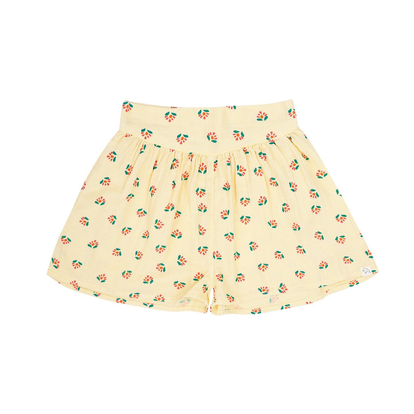 Summer shorts flower soft yellow