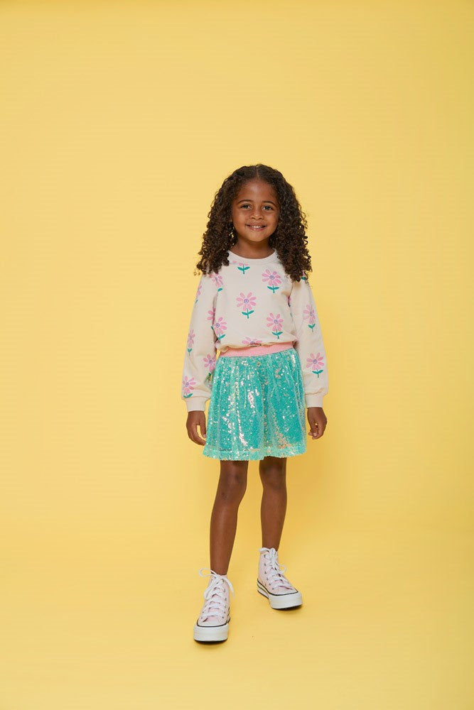 Sweater flowers offwhite