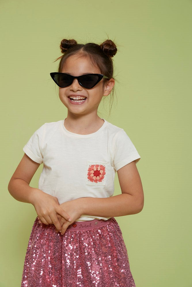 T-shirt met crochet zakje Salsa Sunset