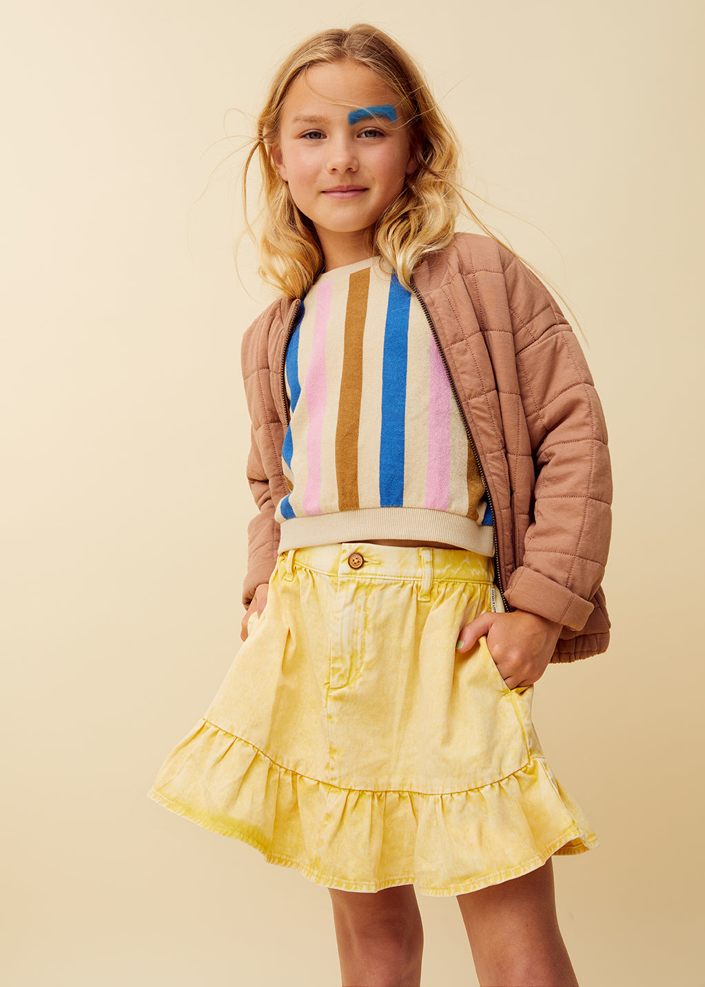 Cropped sweatshirt stripes